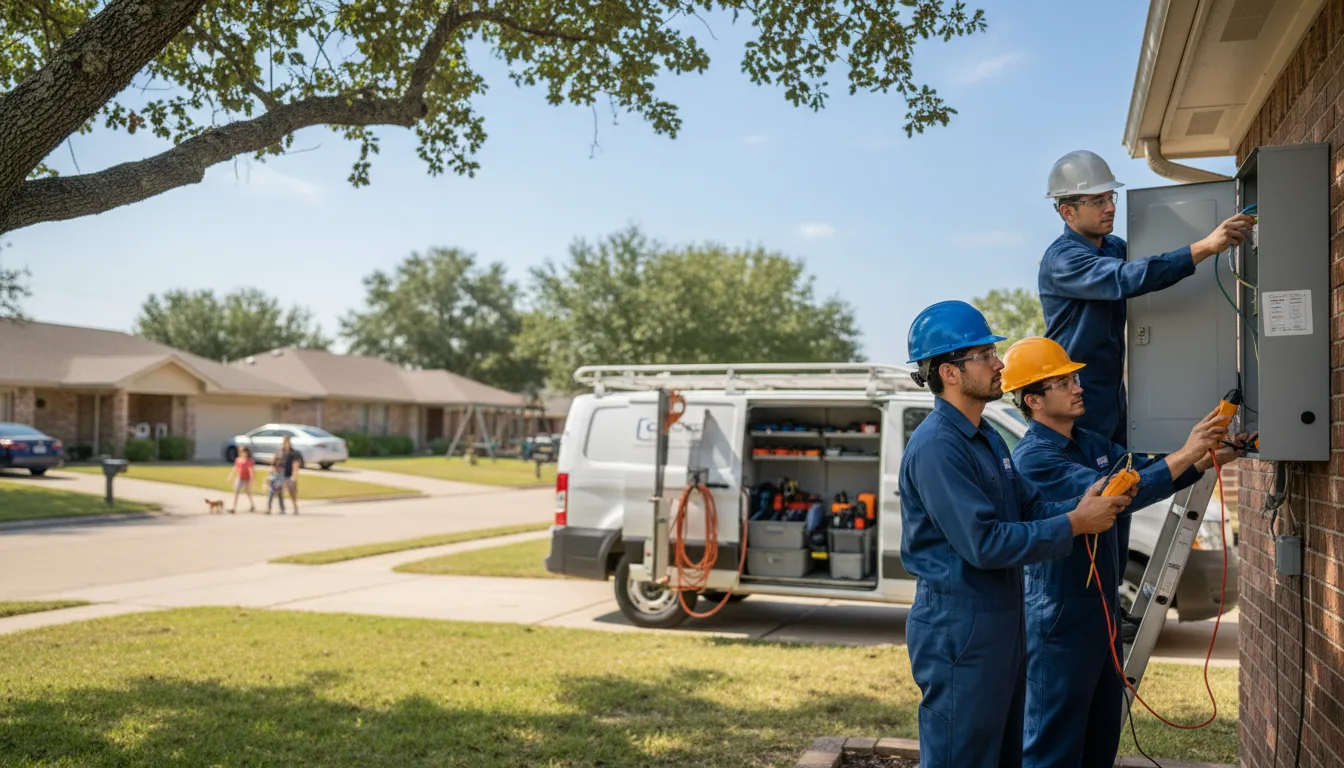 Certified electrician providing emergency electrical services in Knott, TX
